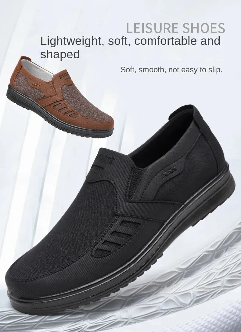 Canvas Sole and Shoes Middle-aged Fast shipping Single Non-slip Size Large Shoes Men's Casual Shoes Black Friday sale Elderly Breathable Father