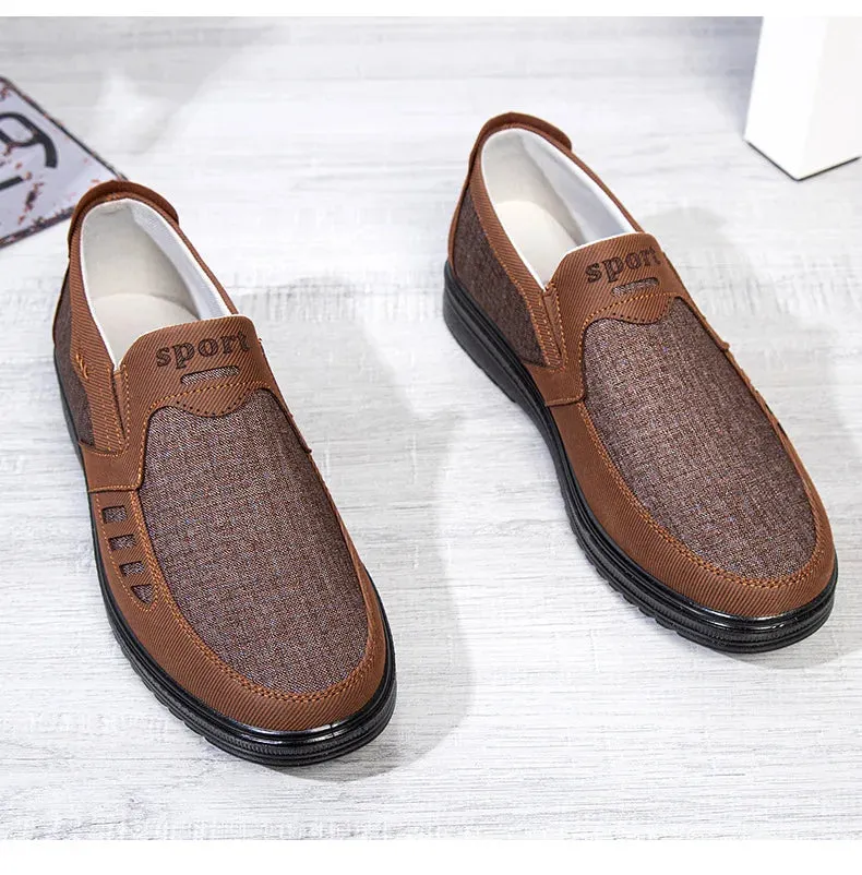 Canvas Sole and Shoes Middle-aged Fast shipping Single Non-slip Size Large Shoes Men's Casual Shoes Black Friday sale Elderly Breathable Father