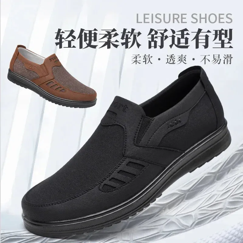 Canvas Sole and Shoes Middle-aged Fast shipping Single Non-slip Size Large Shoes Men's Casual Shoes Black Friday sale Elderly Breathable Father