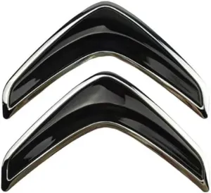 Car Emblem for Citroen C3 2002-2023, Car Trunk Emblem - Rear Tailgate Letters Emblem - Waterproof Adhesive Logo Badge - Fits Vehicle Exterior Replacement Accessories,B-Black-Silver