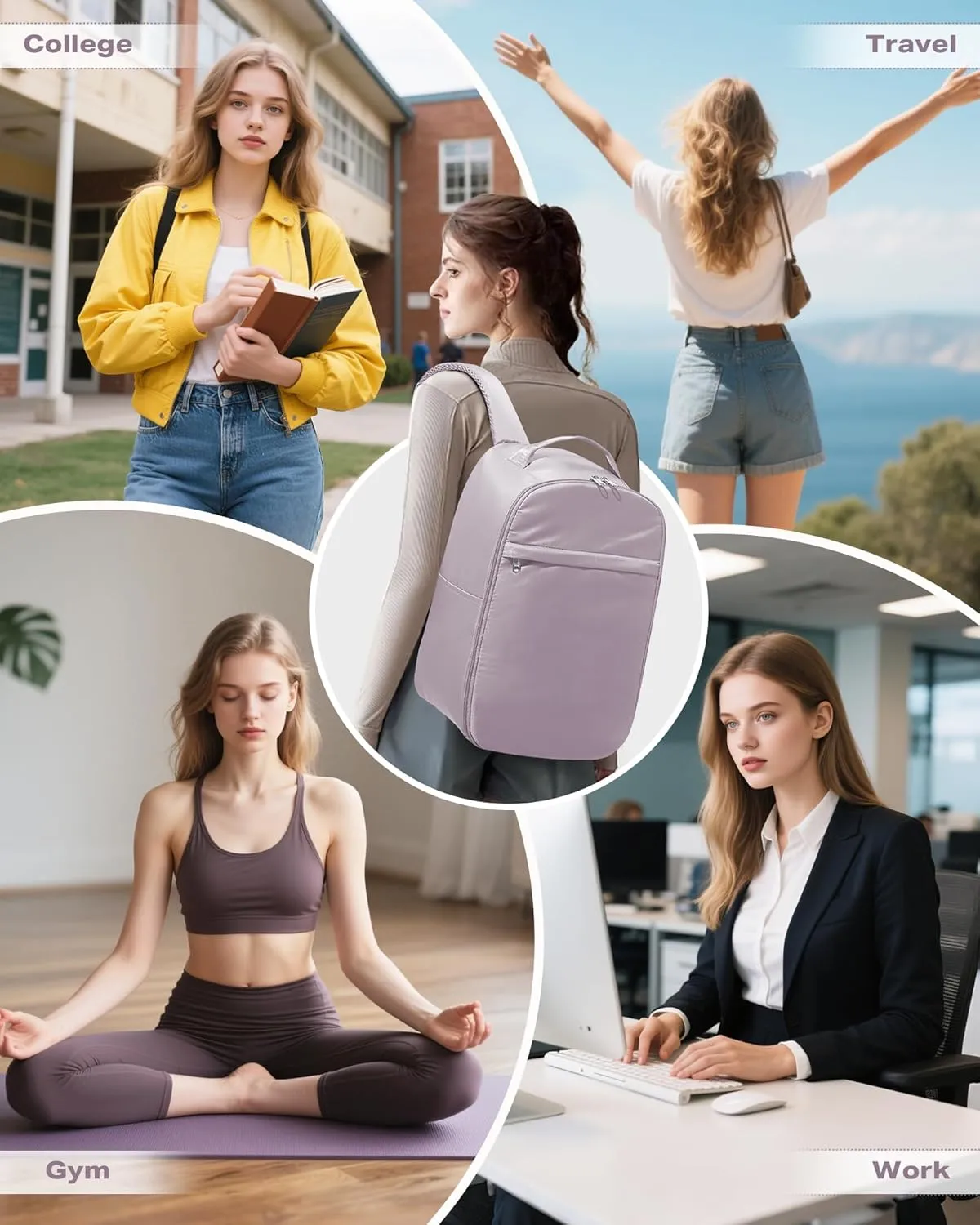 Carry On Backpack, United Airlines Personal Item Bag within17x10x9, Underseat Ryanair 40x20x25CM Luggage Bag Travel Essentials, mochila de viaje, Cabin Size Waterproof Laptop Backpack