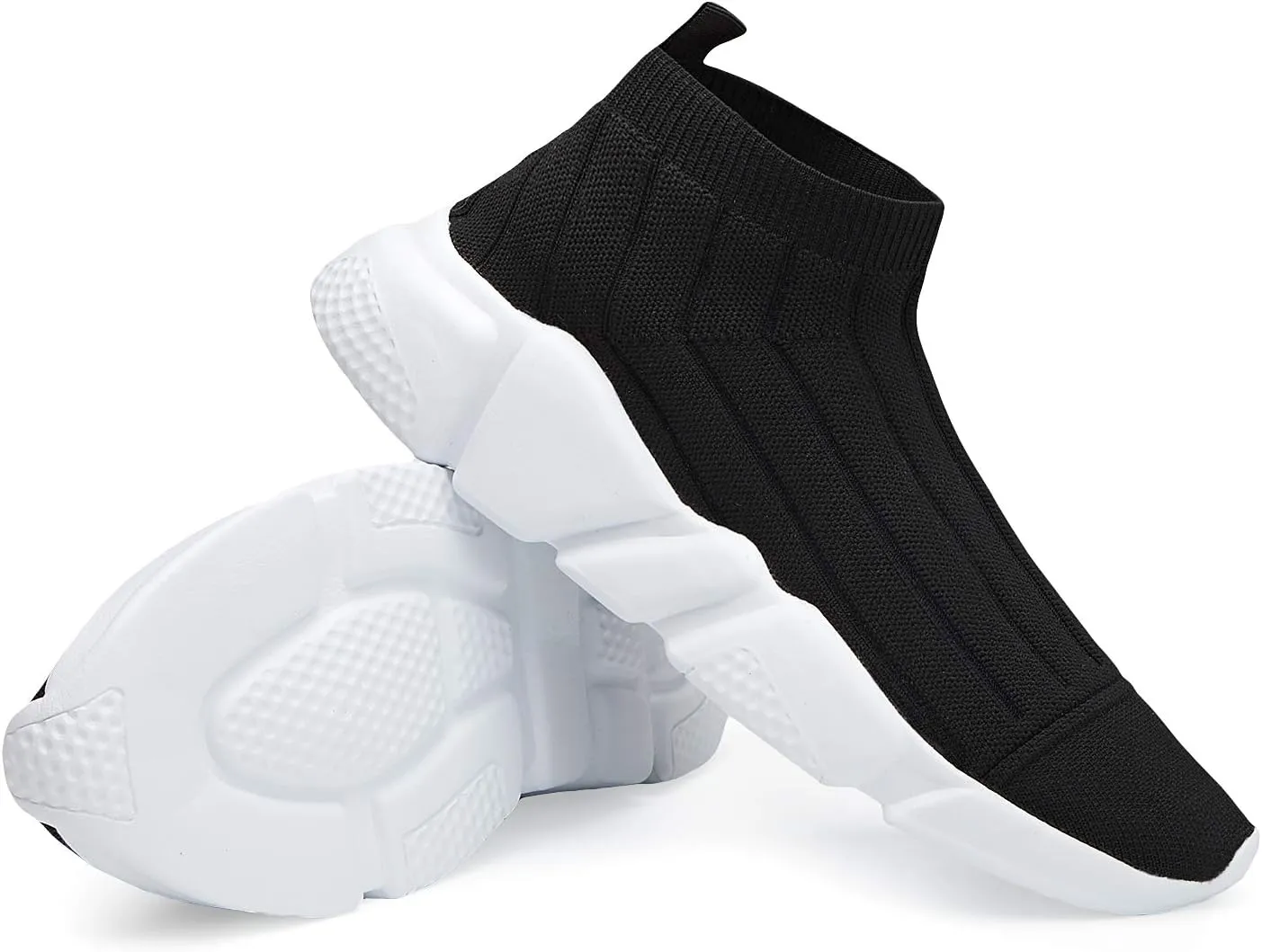 Casbeam Men's Running Knit Comfortable Lightweight Breathable Casual Sports Shoes Fashion Sneakers Slip-On Walking Shoes