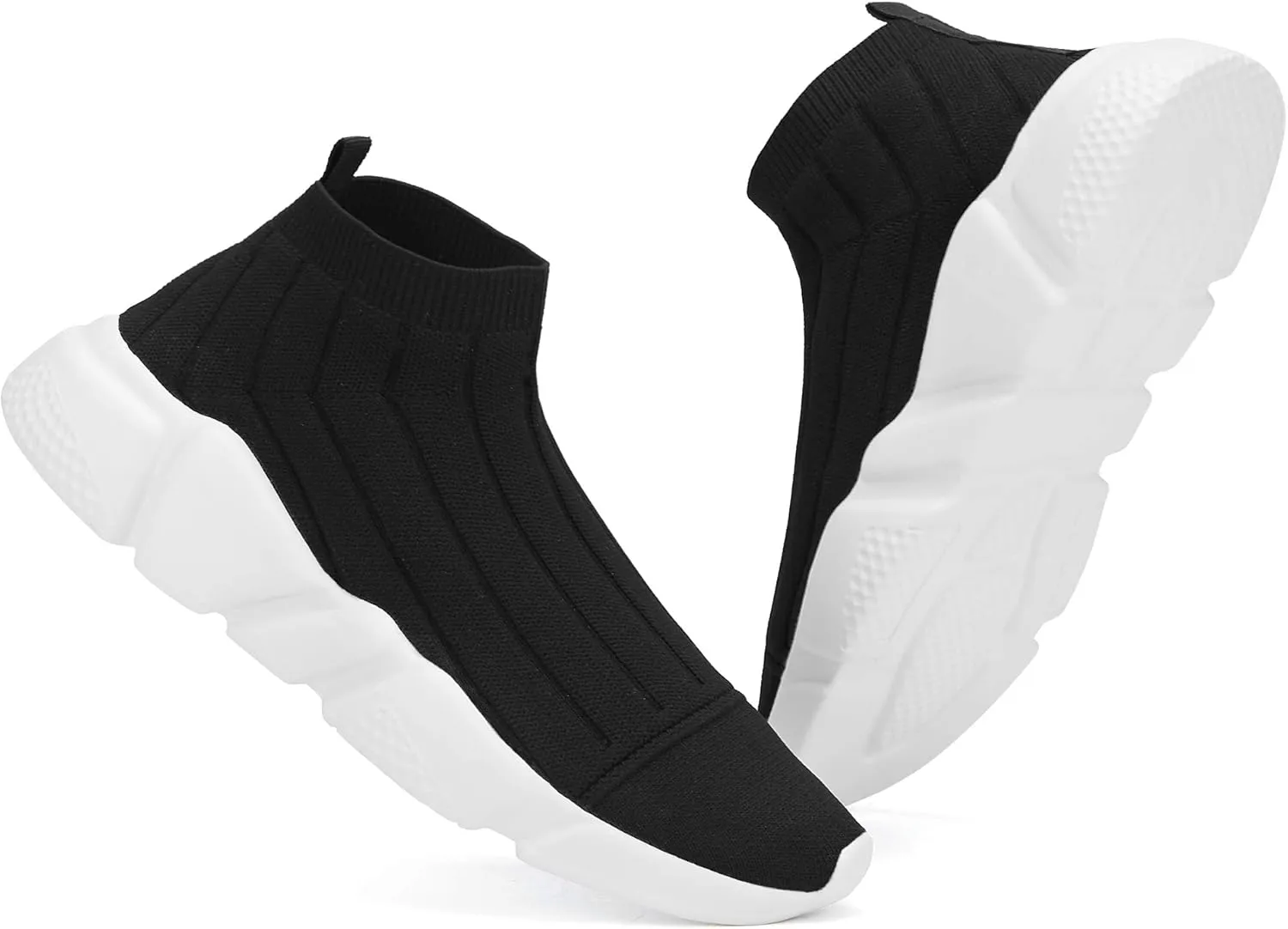 Casbeam Men's Running Knit Comfortable Lightweight Breathable Casual Sports Shoes Fashion Sneakers Slip-On Walking Shoes