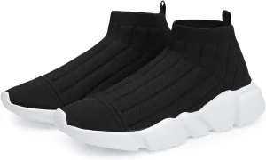 Casbeam Men's Running Knit Comfortable Lightweight Breathable Casual Sports Shoes Fashion Sneakers Slip-On Walking Shoes