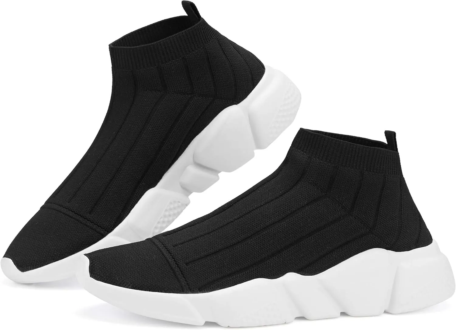 Casbeam Men's Running Knit Comfortable Lightweight Breathable Casual Sports Shoes Fashion Sneakers Slip-On Walking Shoes