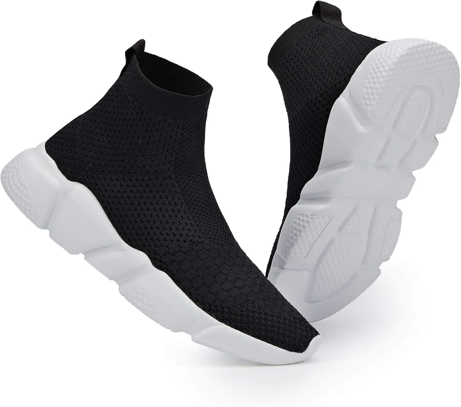 Casbeam Men's Running Knit Comfortable Lightweight Breathable Casual Sports Shoes Fashion Sneakers Slip-On Walking Shoes