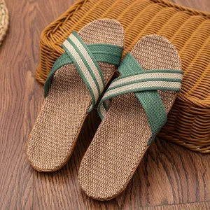 Casual Slip-On Linen Slides