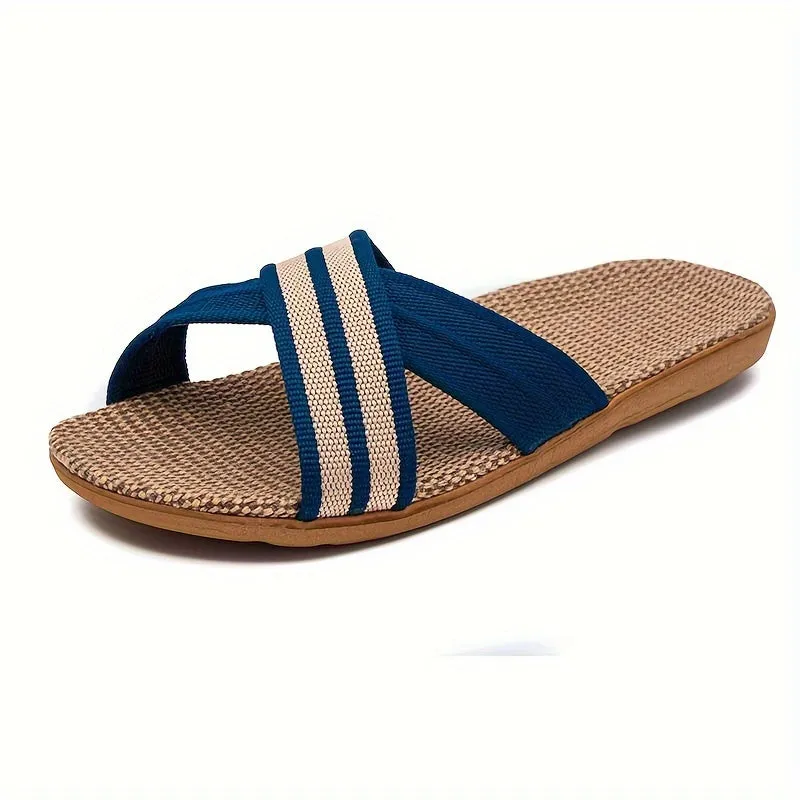 Casual Slip-On Linen Slides