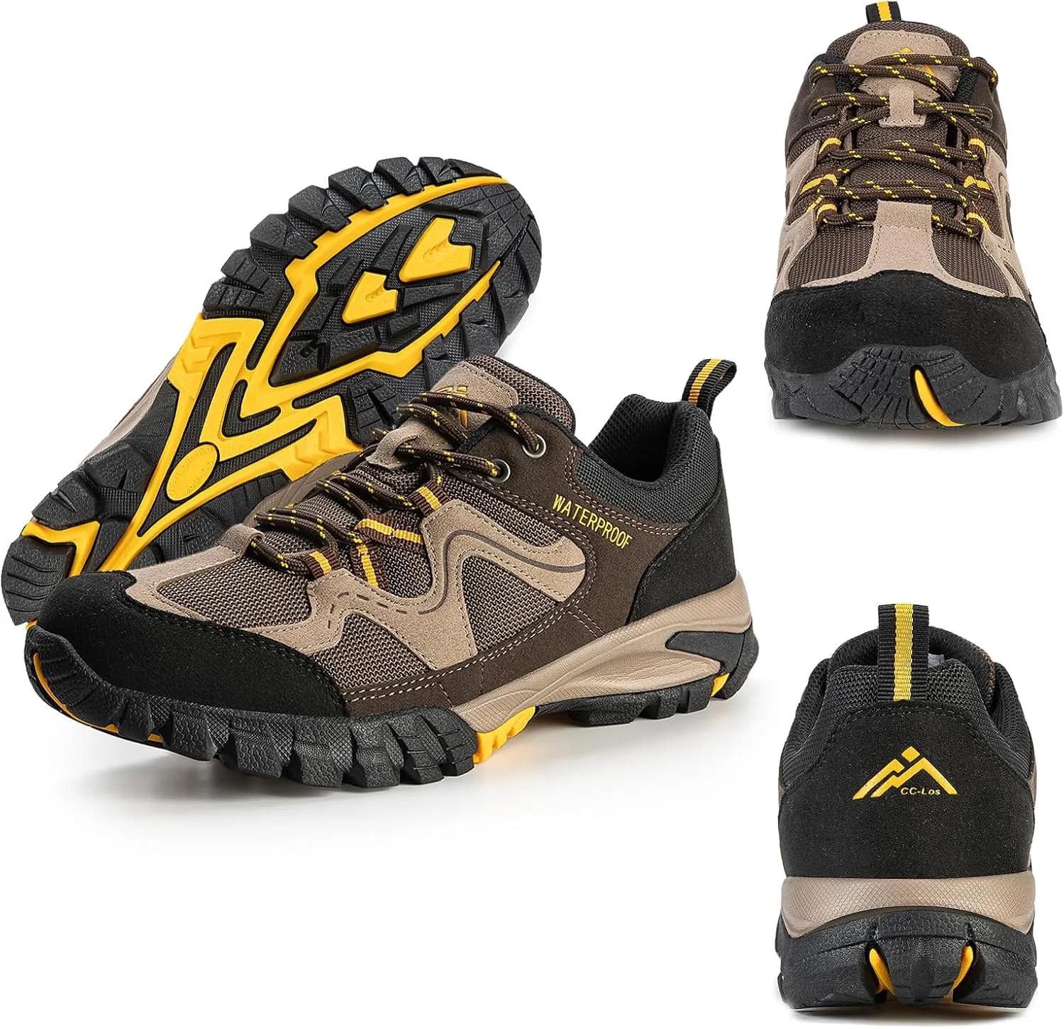 CC-Los Women's Waterproof Hiking Shoes Lightweight Breathable Walking Shoes for Outdoor Climbing Size 5.5-10.5