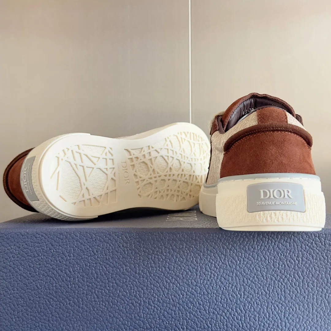 CD B33 Sneaker 40mm Dark Brown Mix Light Brown Monogram Suede