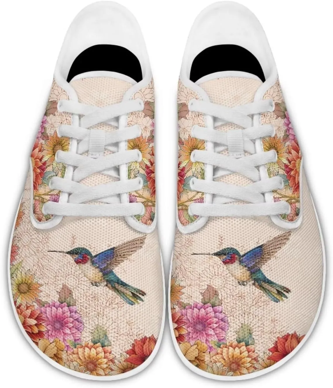chaqlin Hummingbird Flats Shoes Women Dressy Comfortable Lace Up Sneaker Non Slip Casual Walking Running Tennis Shoe