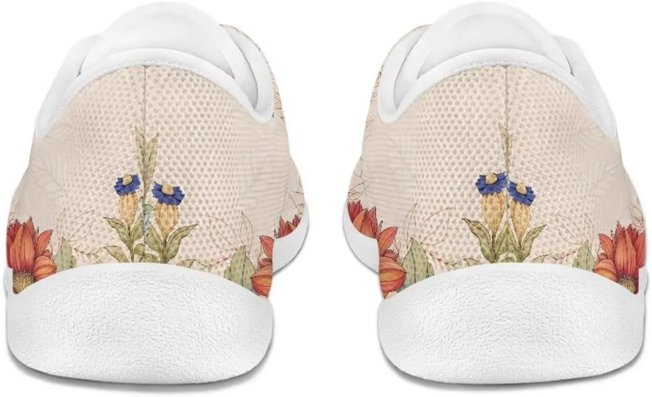 chaqlin Hummingbird Flats Shoes Women Dressy Comfortable Lace Up Sneaker Non Slip Casual Walking Running Tennis Shoe