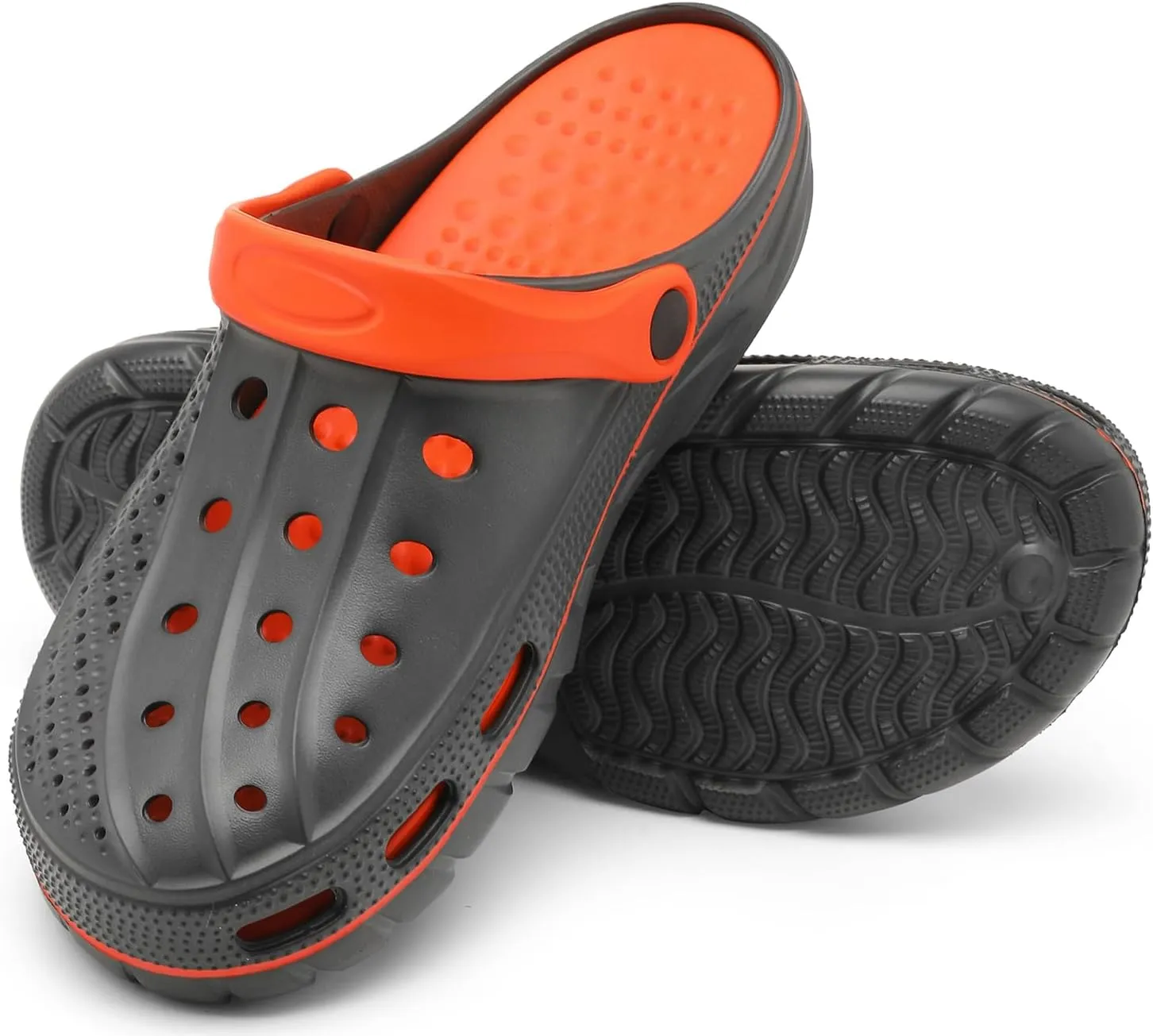 ChayChax Men's and Women's Arch Support Clogs Garden Shoes Slip-on Outdoor Beach Slippers with Removable Cushion Footbed
