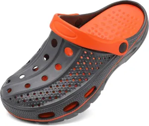 ChayChax Men's and Women's Arch Support Clogs Garden Shoes Slip-on Outdoor Beach Slippers with Removable Cushion Footbed