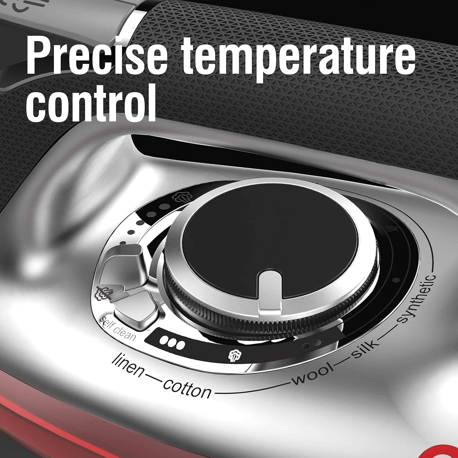 CHI Steam Iron for Clothes with 300  Holes for Powerful Steaming, Temperature Guide Dial, 1700 Watts, XL 10’ Cord, 3-Way Auto Shutoff, Titanium Infused Ceramic Soleplate, Silver (13101)