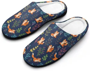 Christmas Slippers For Women Men Cotton House Slippers Hard Sole Comfy Clog Slippers Warm Slip-On Shoes Indoor Outdoor