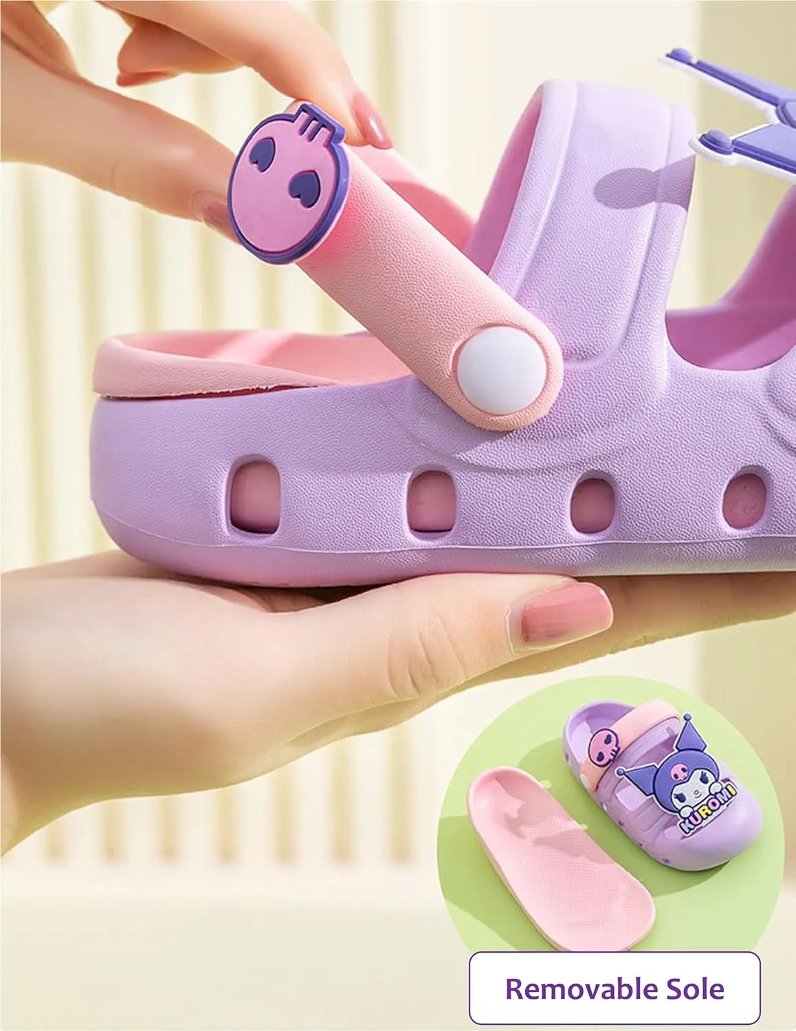 Cinnamoroll & Doughnut Clogs Slip on Water Shoes Casual Summer for Girls Kids Children