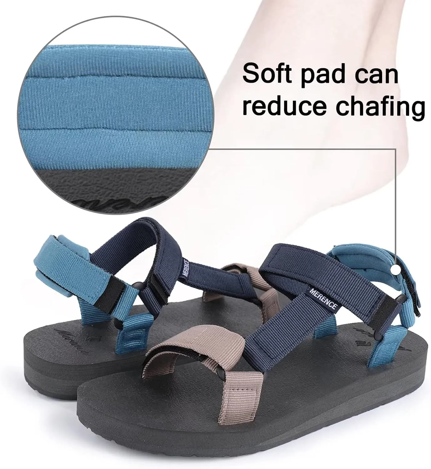 CIOR Women's Sport Sandals Hiking Sandals with Arch Support Yoga Mat Insole Outdoor Light Weight Water Shoes