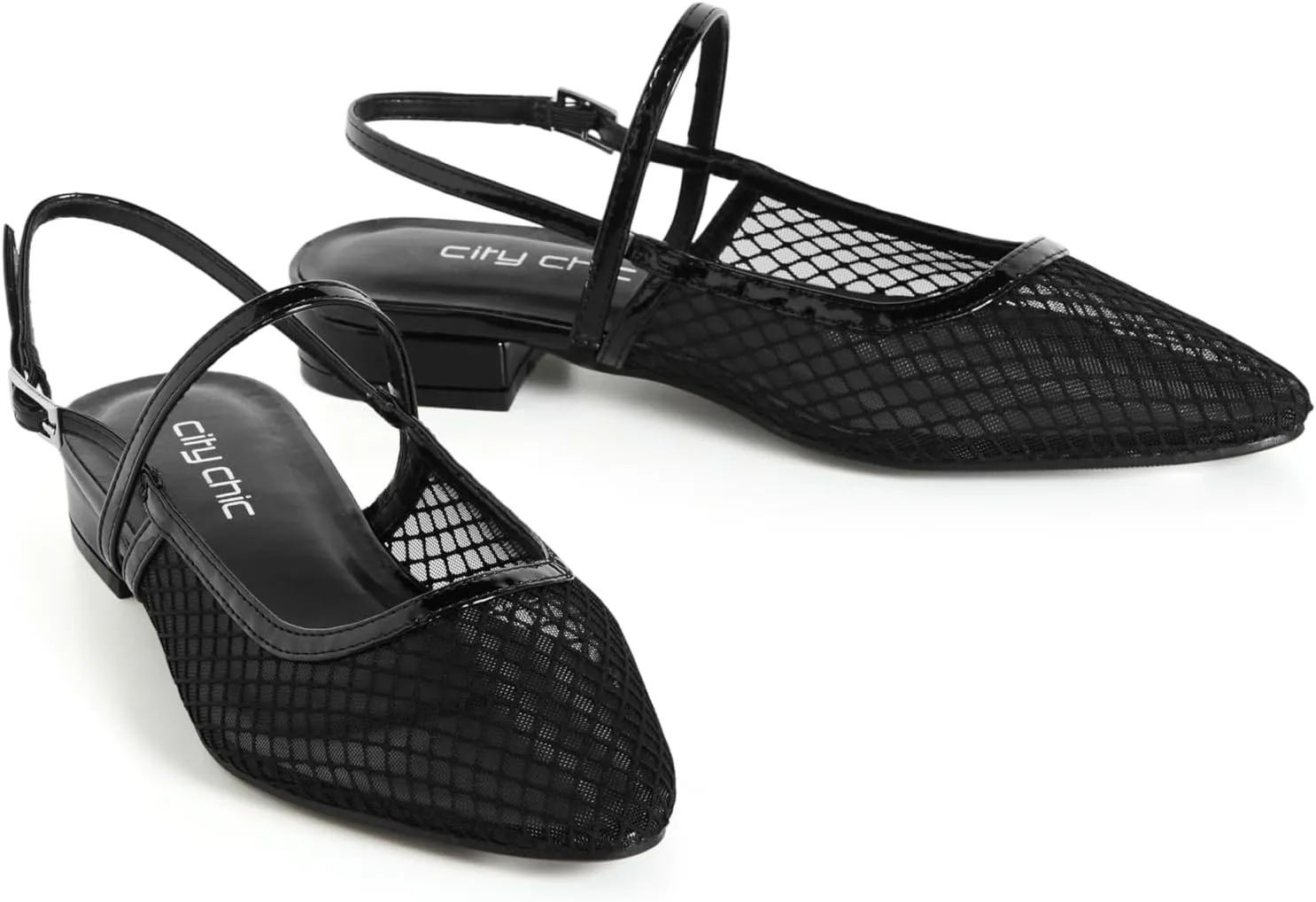 City Chic Women's Flat - Wide FIT Lily Mesh