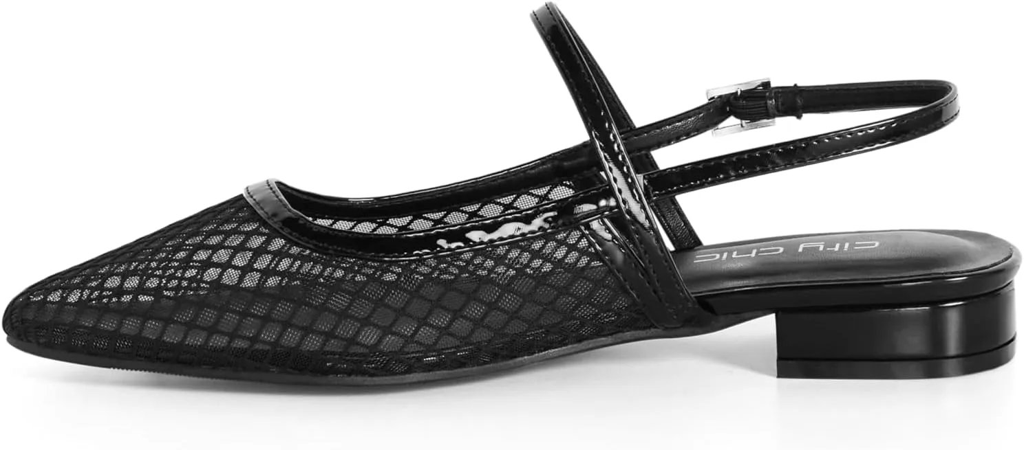 City Chic Women's Flat - Wide FIT Lily Mesh