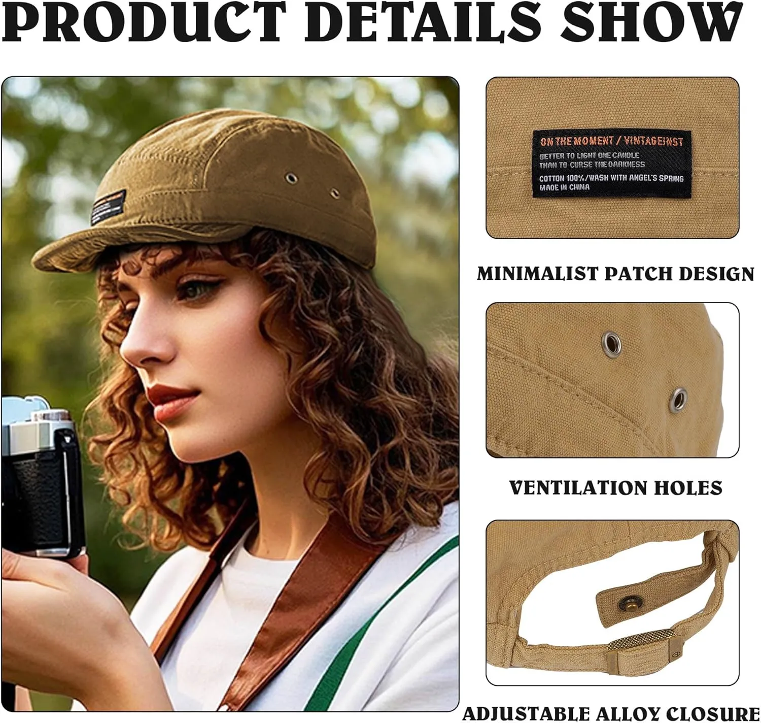 CLAPE Short Brim Baseball Cap 5 Panel Hat Soft Short Bill Trucker Cap Flat Snapback Hats Casual Outdoor Fitted Cap Dad Hats