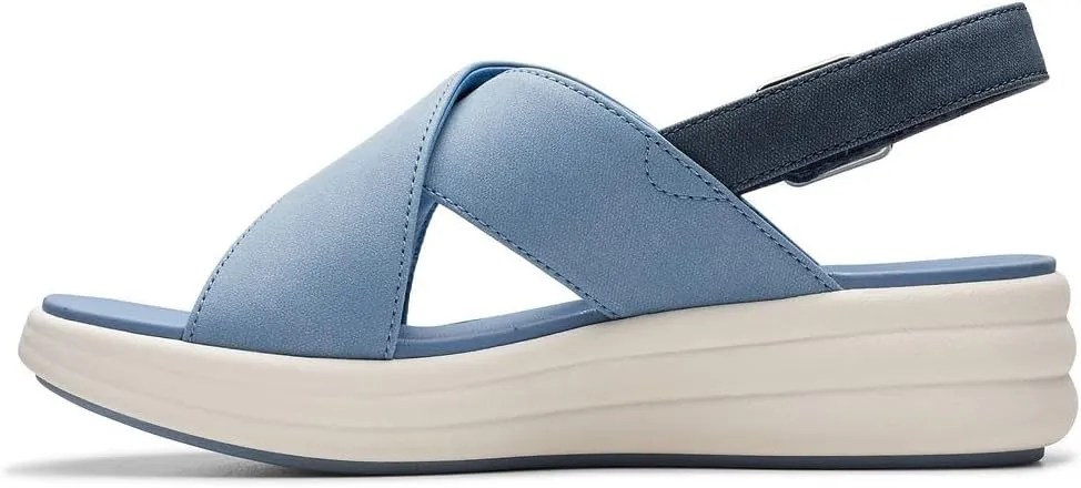Clarks Women's Casual Wedge Sandal, Denim, 9