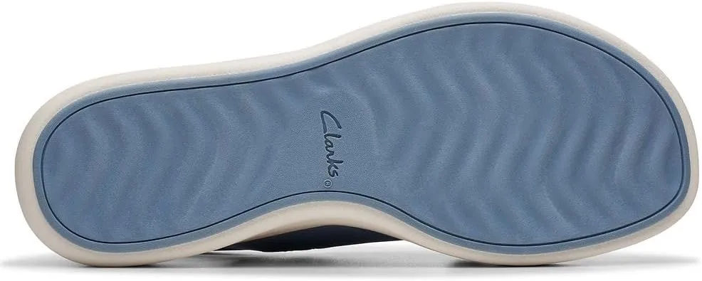 Clarks Women's Casual Wedge Sandal, Denim, 9