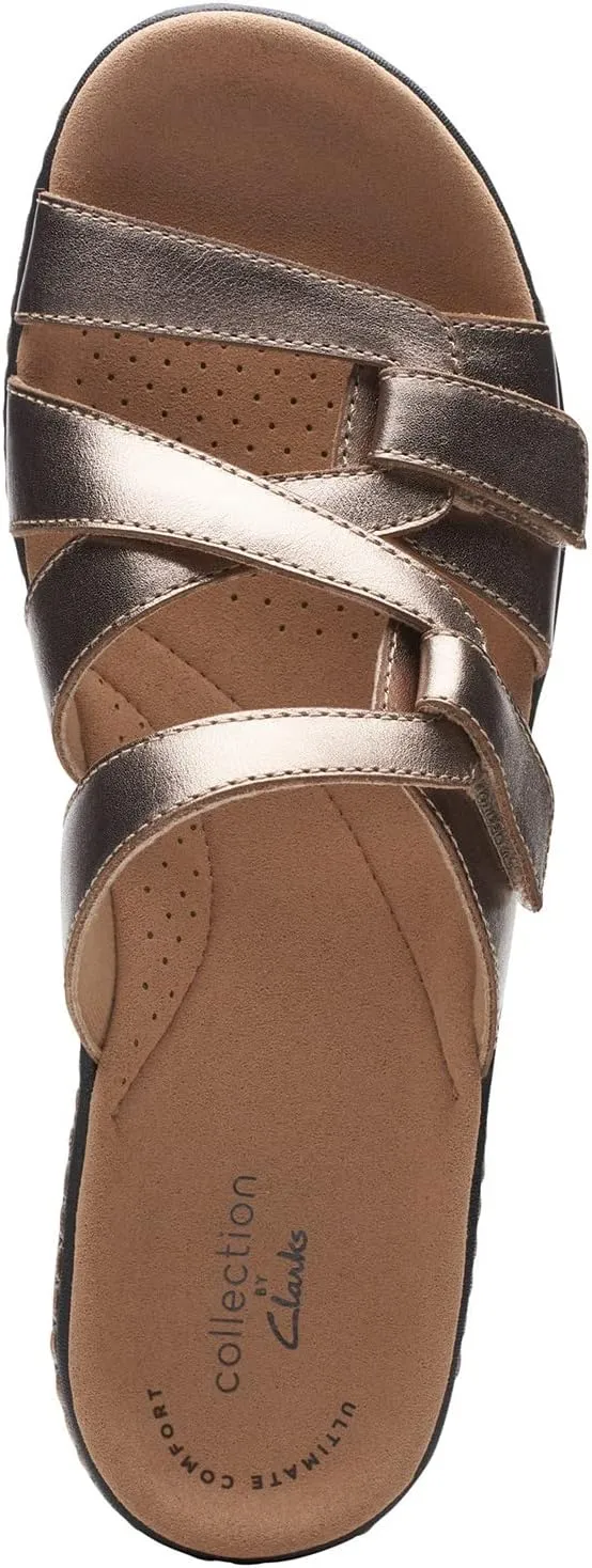 Clarks Women's Merliah Karli Sandal, Metallic, 6