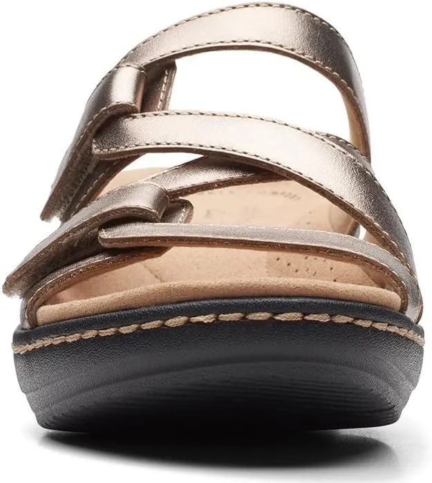 Clarks Women's Merliah Karli Sandal, Metallic, 6