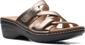 Clarks Women's Merliah Karli Sandal, Metallic, 6