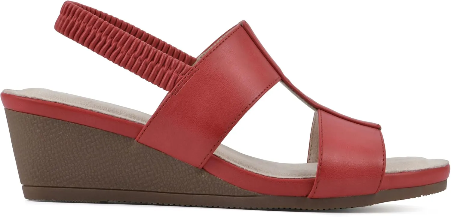 CLIFFS BY WHITE MOUNTAIN Women's Candea Wedge Sandal
