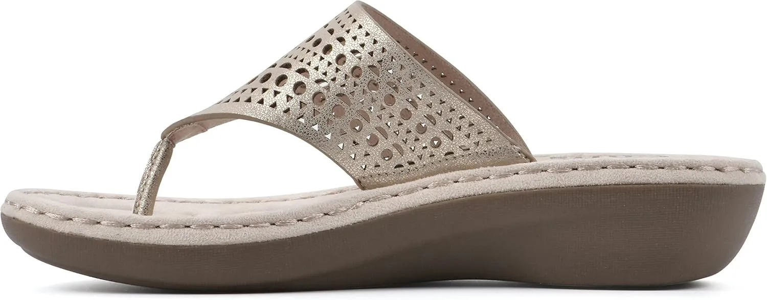 CLIFFS BY WHITE MOUNTAIN Women's Compact Wedge Sandal