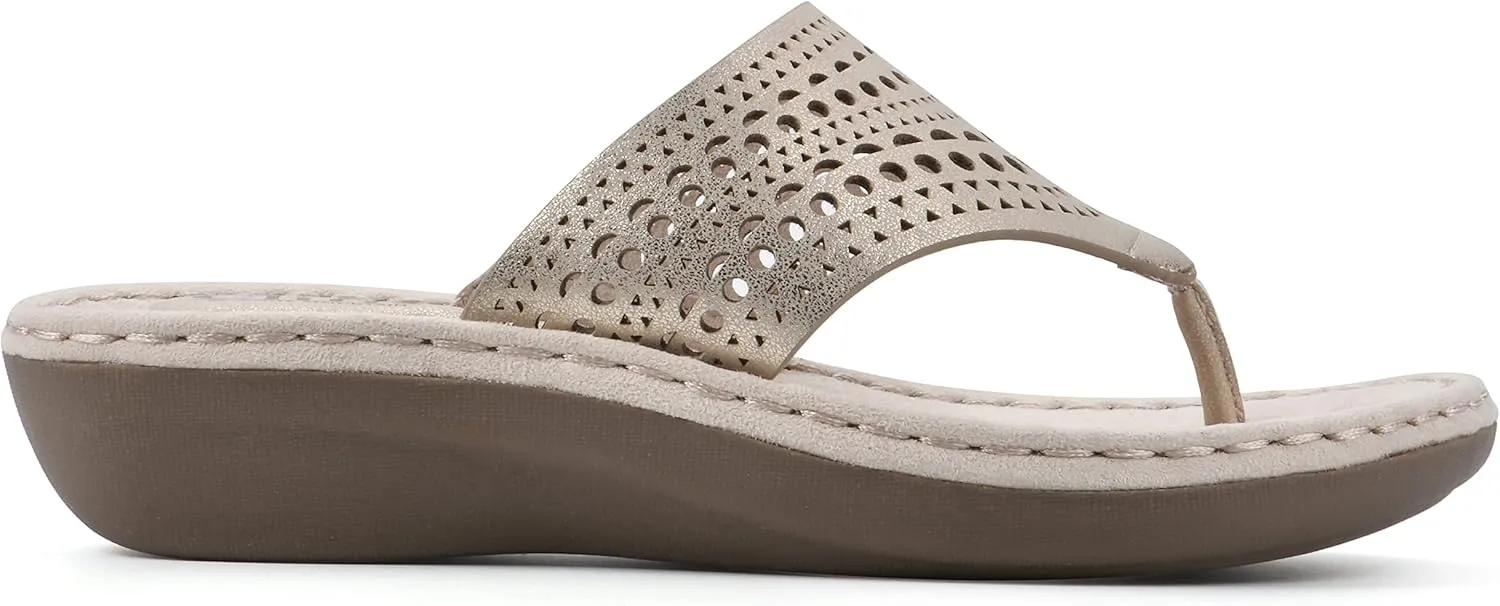 CLIFFS BY WHITE MOUNTAIN Women's Compact Wedge Sandal
