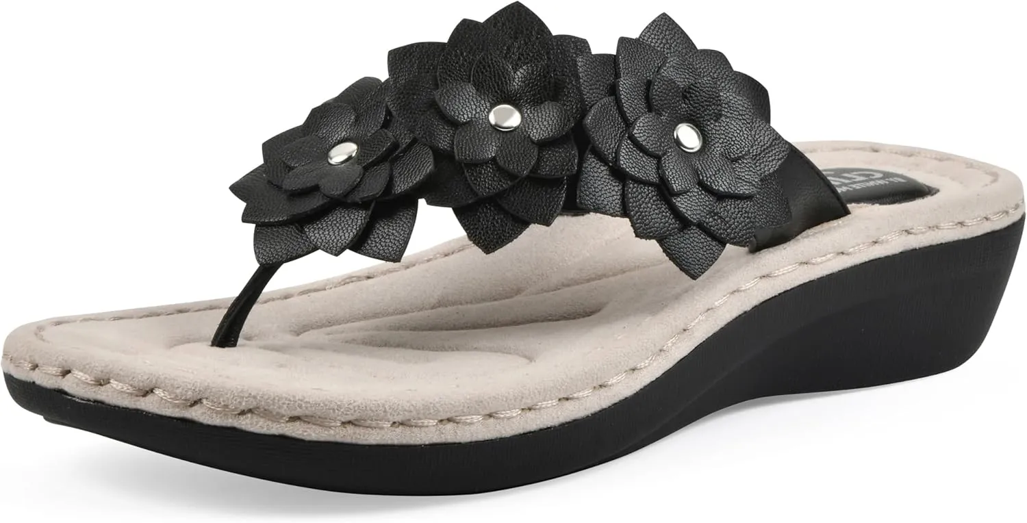 CLIFFS BY WHITE MOUNTAIN Women's Content Floral Sandal