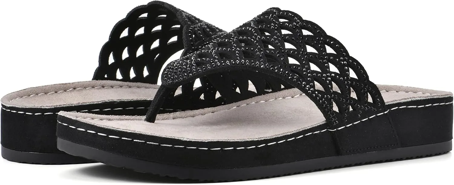 CLIFFS BY WHITE MOUNTAIN Women's Hoffard Mini Wedge Sandal