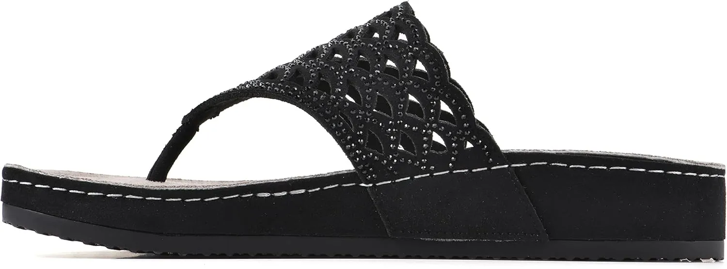 CLIFFS BY WHITE MOUNTAIN Women's Hoffard Mini Wedge Sandal