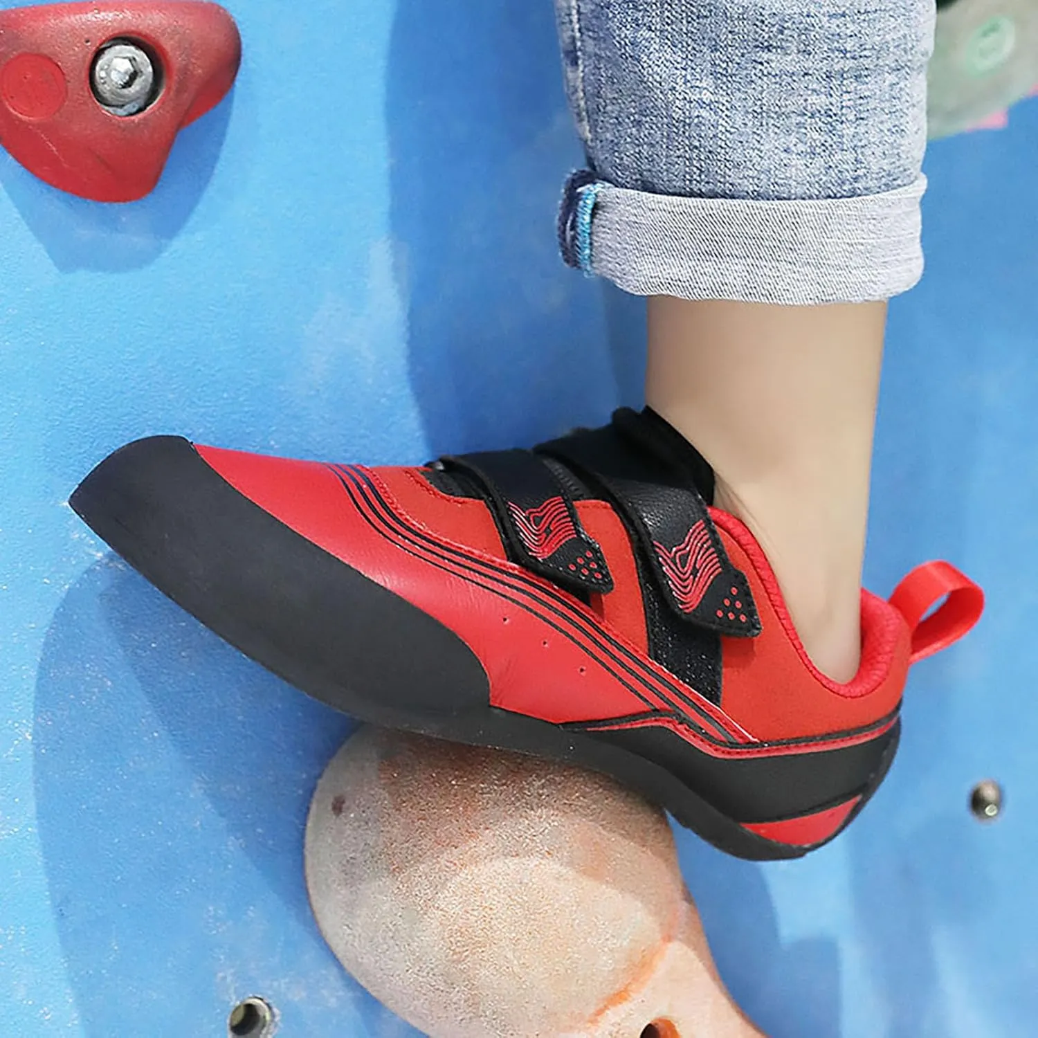 Climbing Shoes Mens Light Anti-Slip Indoor Outdoor Rock Climbing Sneaker for Beginners Professional Climbers