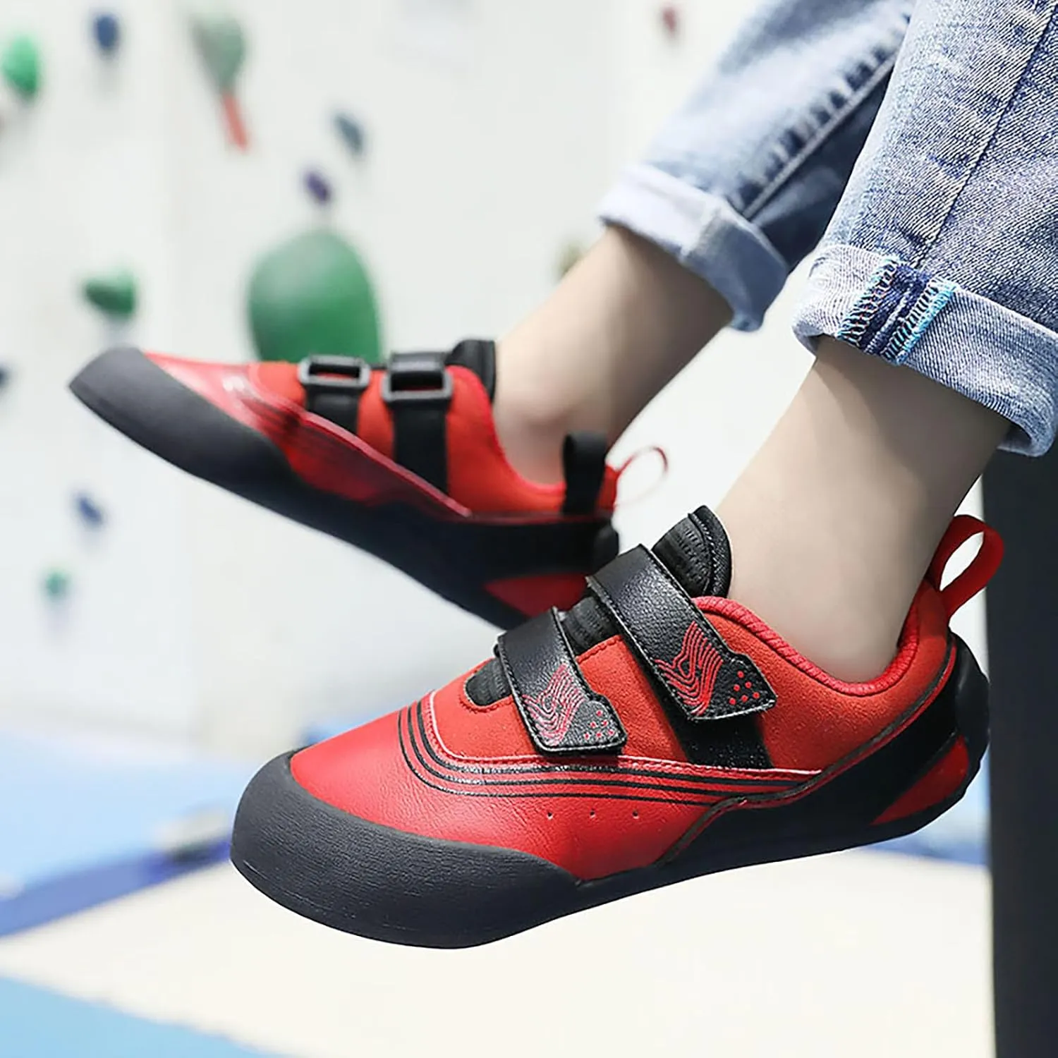 Climbing Shoes Mens Light Anti-Slip Indoor Outdoor Rock Climbing Sneaker for Beginners Professional Climbers
