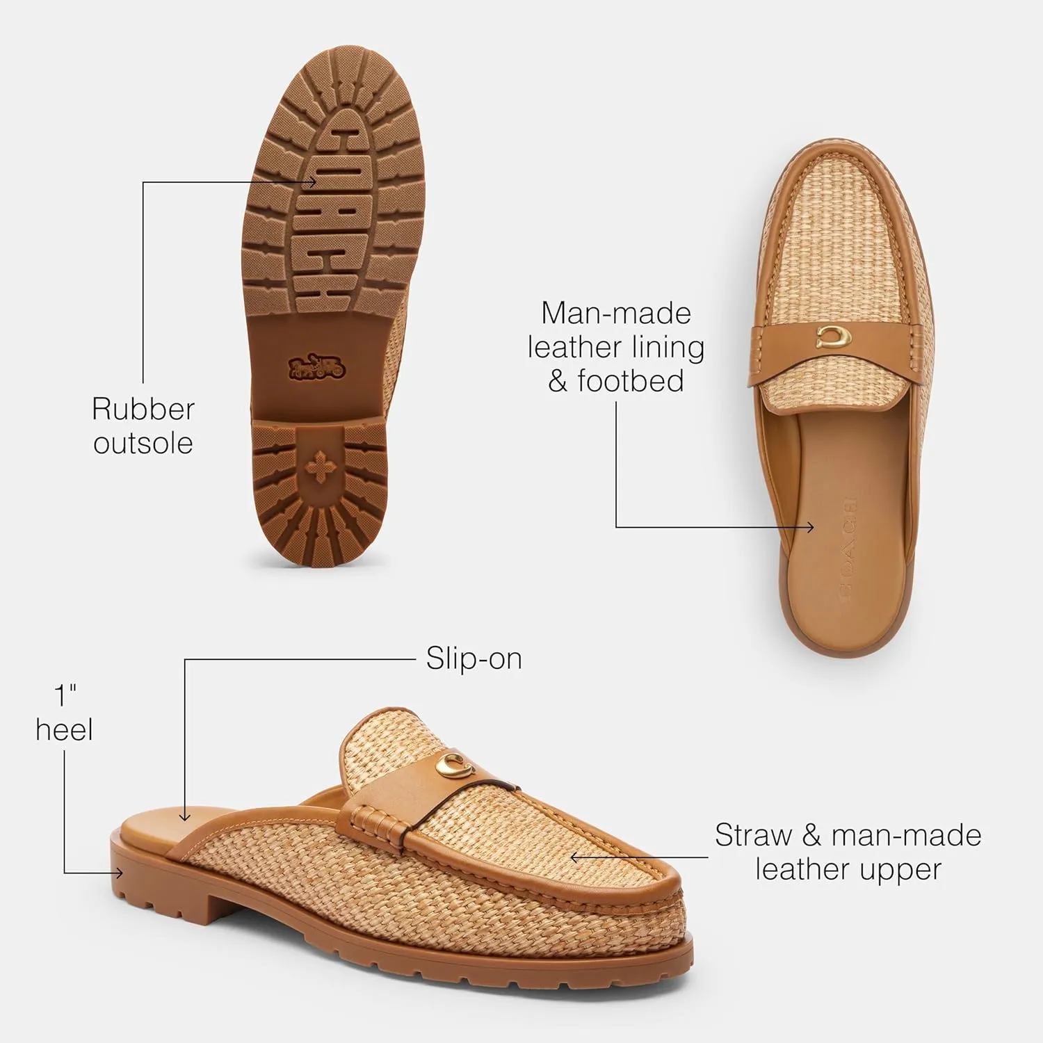 Coach Women's Jocelyn Backless Loafer Slipper