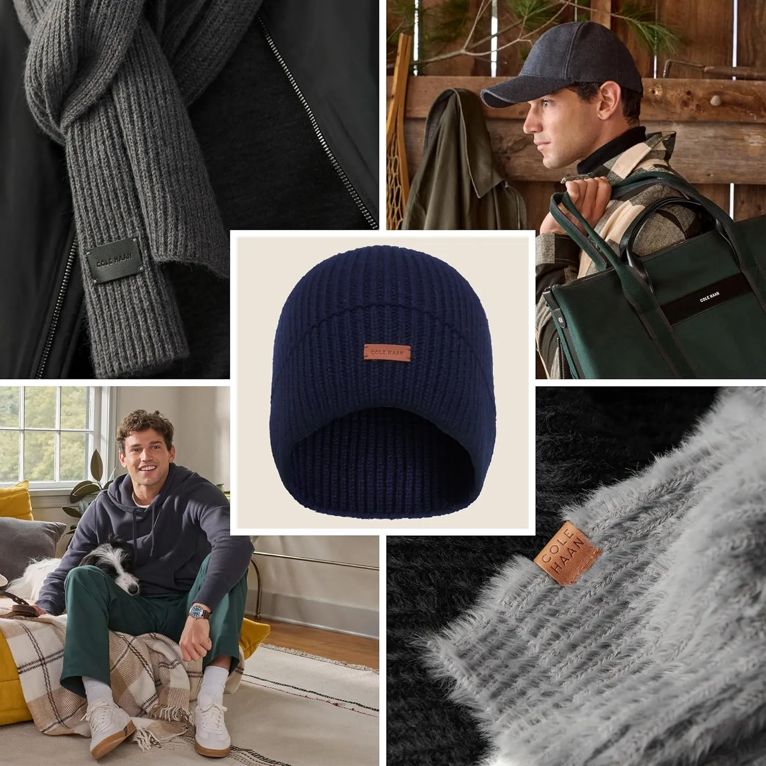 Cole Haan Knit Beanie for Men, One Size, No Cuff Design with Premium Comfort and Durable Quality for Everyday Style
