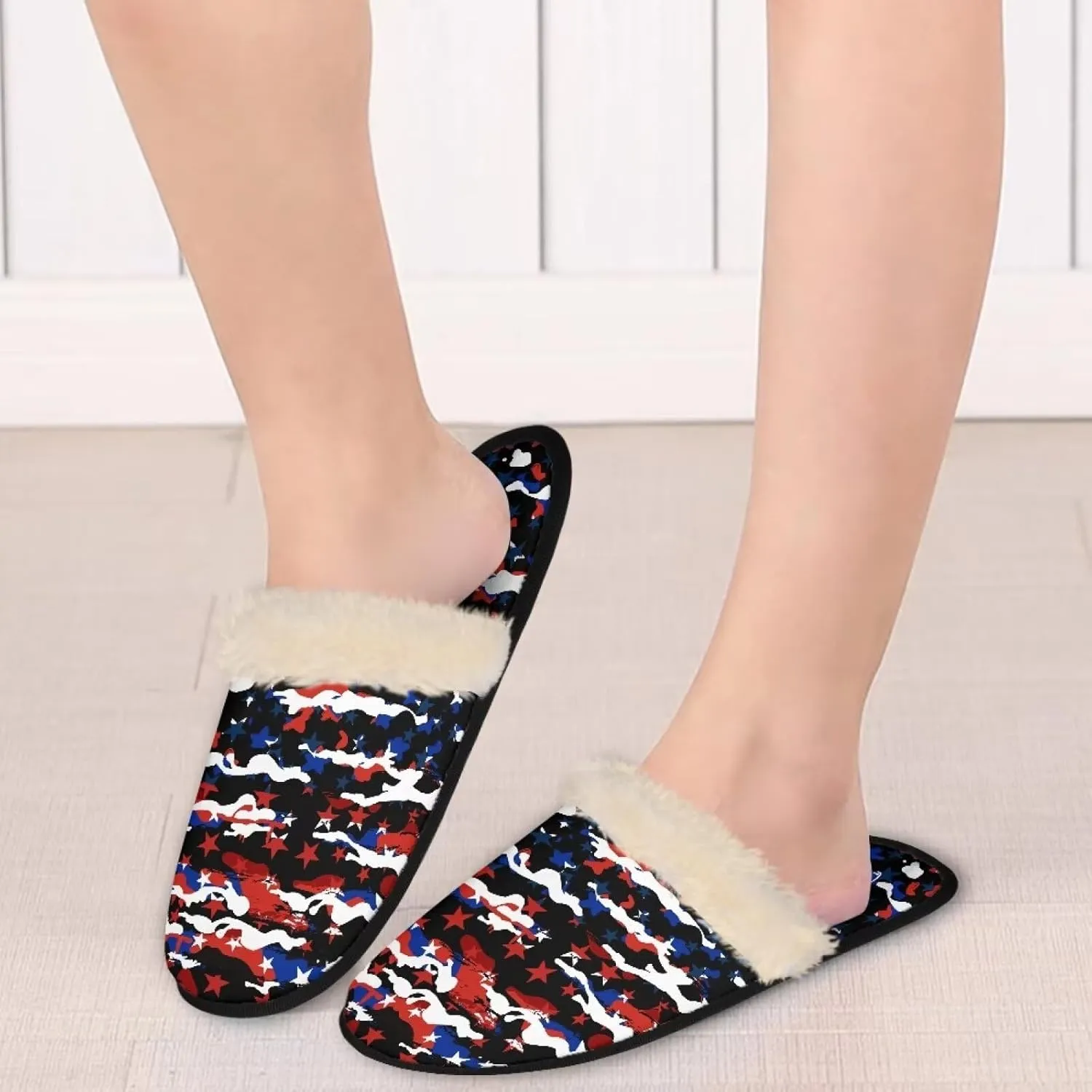 Comfy House Shoes Women Size XS-XL for Girls Fuzzy Slippers for Men Cotton Slippers