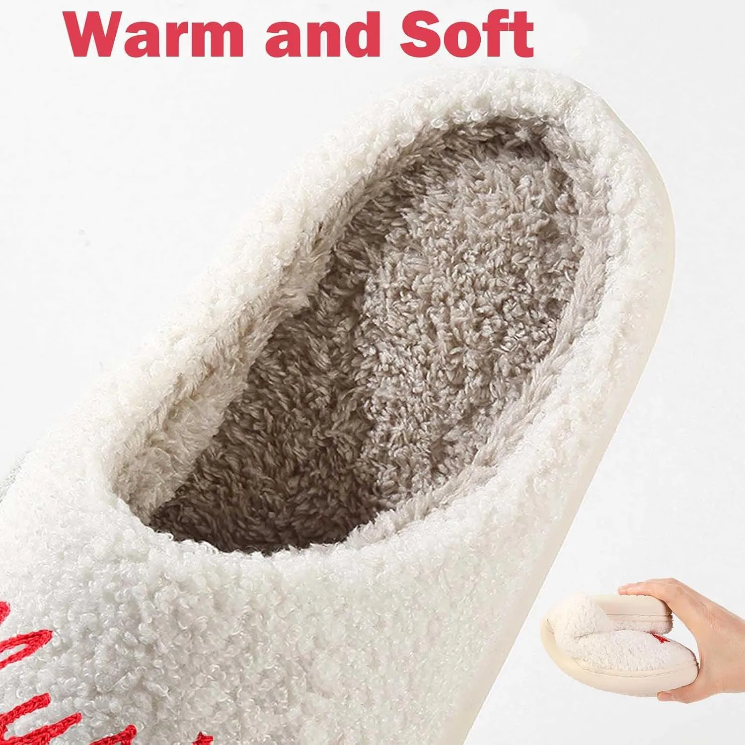 Comfy House Slippers For Women Men, Ladies Fuzzy Bedroom Slippers,indoor Outdoor Memory Foam Shoes