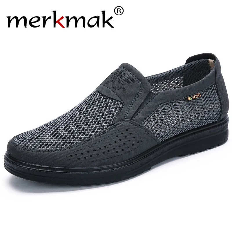 Compact Summer 38-48 Casual Merkmak Shoes Very Comfortable Men Shoes Men'S Casual Impressive variety sho For Loafer Style Mesh High-End Flats Men Creepers