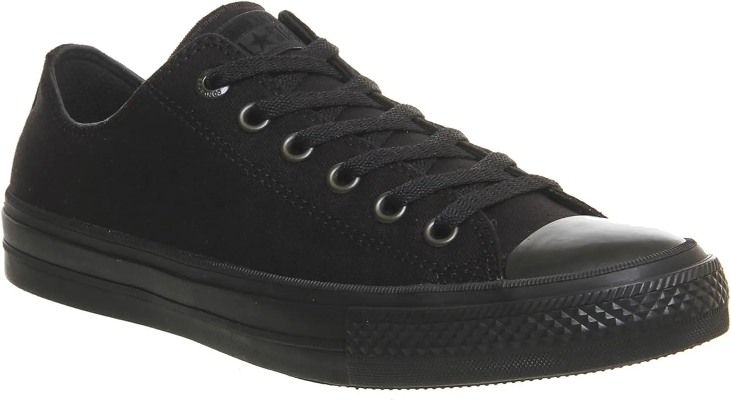 Converse Mens Chuck Taylor All Star II Black Mono Sneaker - 10
