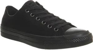 Converse Mens Chuck Taylor All Star II Black Mono Sneaker - 10