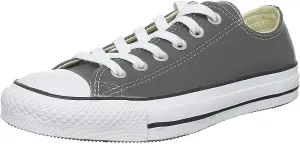 Converse Unisex Chuck Taylor Leather Charcoal Sneaker - 9 Men - 11 Women