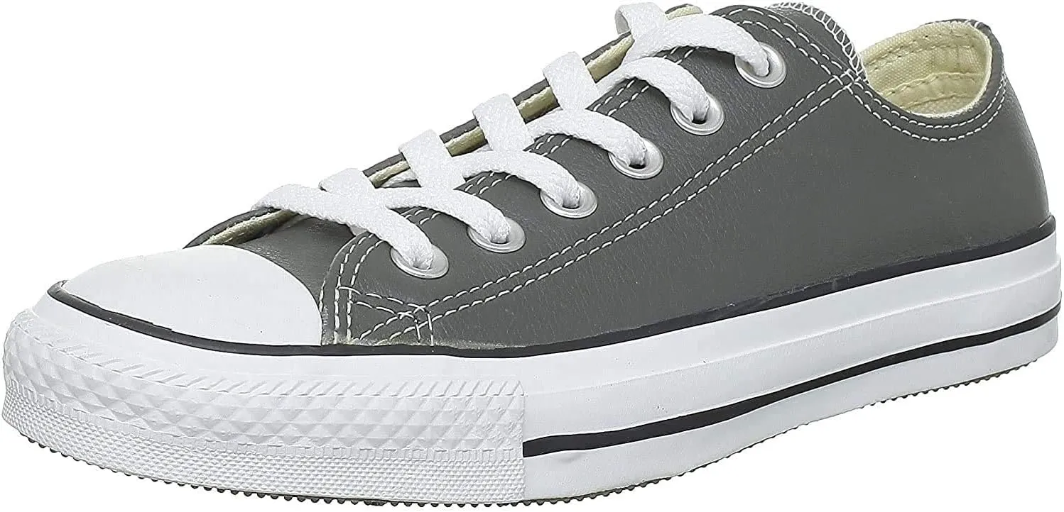 Converse Unisex Chuck Taylor Leather Charcoal Sneaker - 9 Men - 11 Women