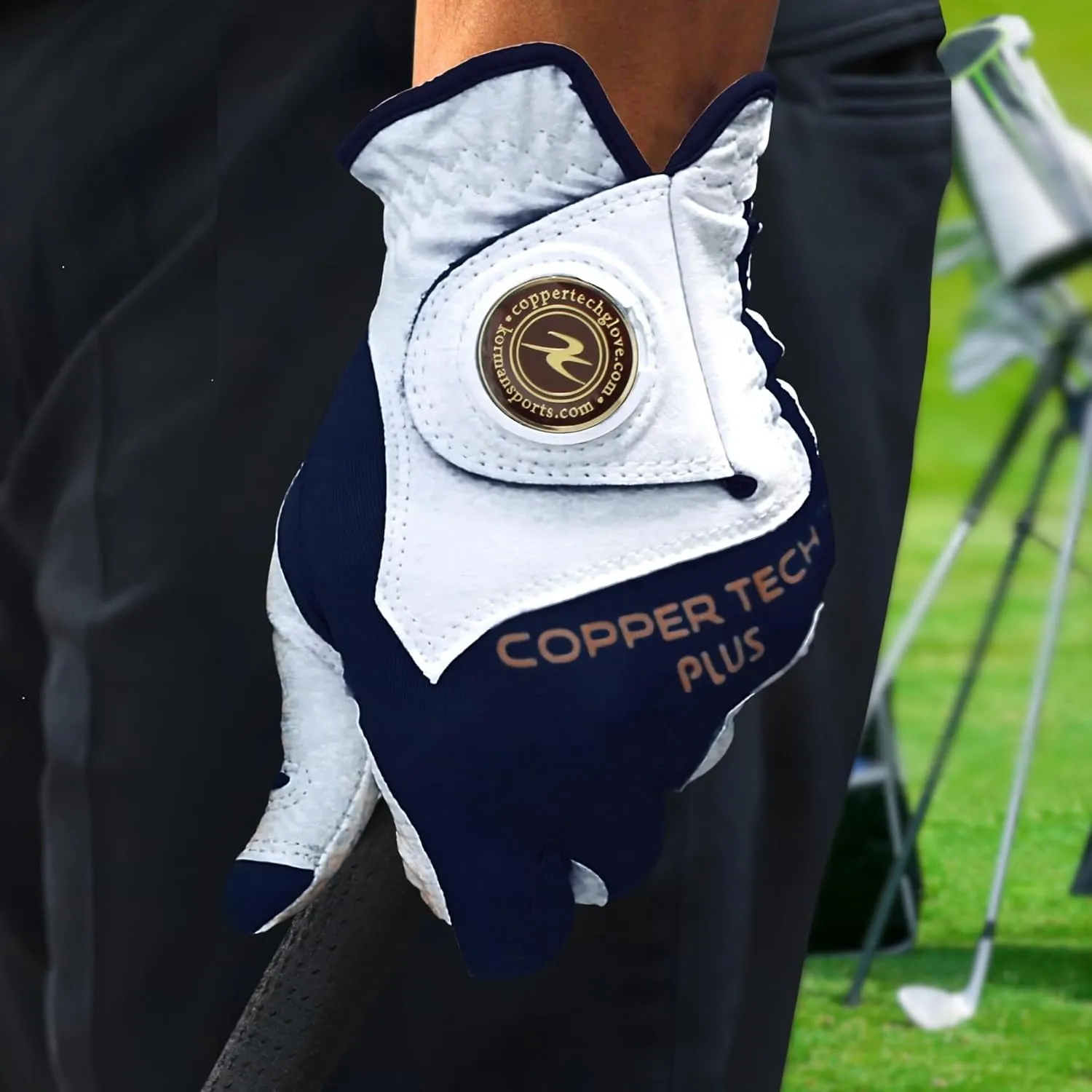 Copper Tech Men’s Golf Gloves - Joint Support for Golfers with Copper Compression - 100% AAA Synthetic Leather - Built for Comfort & Joint-Friendly - Golf Gloves Men Both Handed Golfers (2nd Gen)