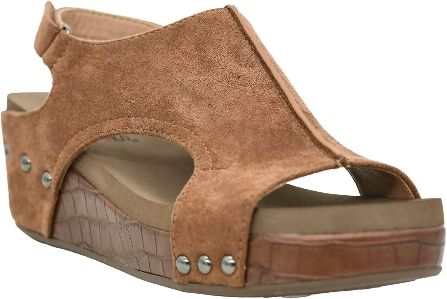 Corkys Footwear Women's Volta II Wedge Sandal - 2 Inch Cushioned Wedge, Hook & Loop Closure for Comfort & Style, Perfect for Casual & Dressy Outfits, All Day Wear