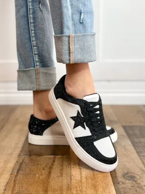 Corkys Legendary Tennis Shoes in Black Crystals